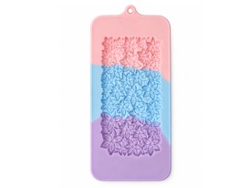 Molde silicona tableta chocolate textura flores primavera